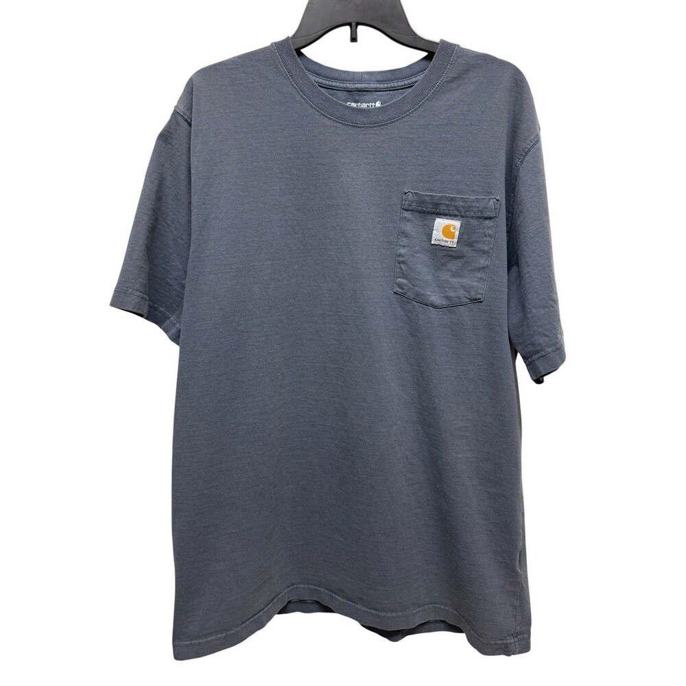 Carhartt T-Shirt Mens Large L Tall Gray Loose Fit Pocket Workwear K87